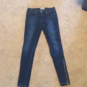 Paige skinny jeans with zipper
